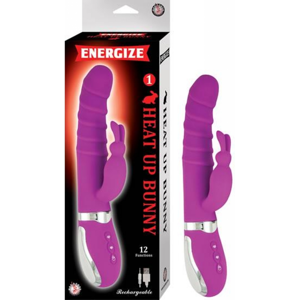 Energize Heat Up Bunny 1 Purple Rabbit Vibrator - Rabbit Vibrators
