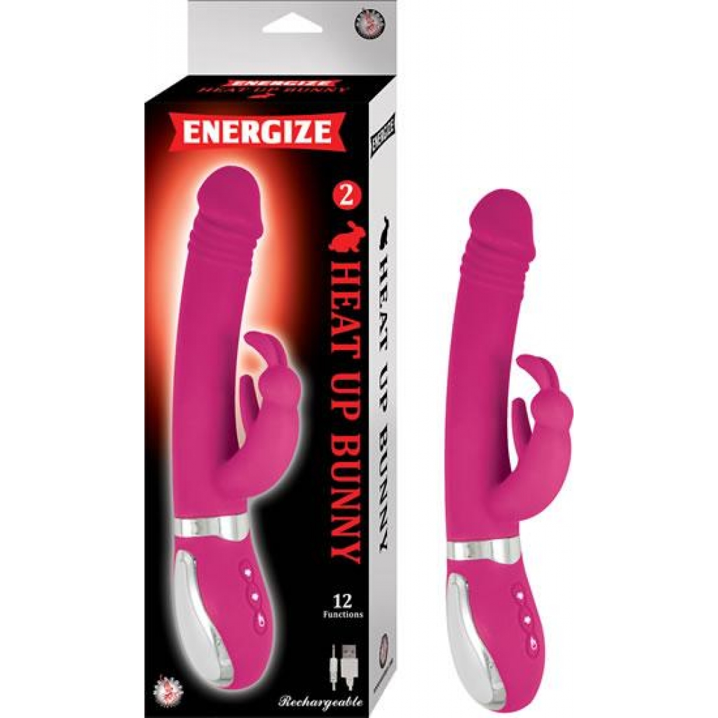 Energize Heat Up Bunny 2 Pink Rabbit Vibrator - Rabbit Vibrators