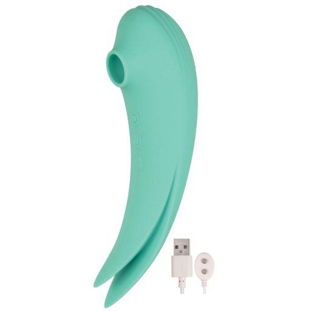 Mystique Vibrating Suction Vibe - Aqua