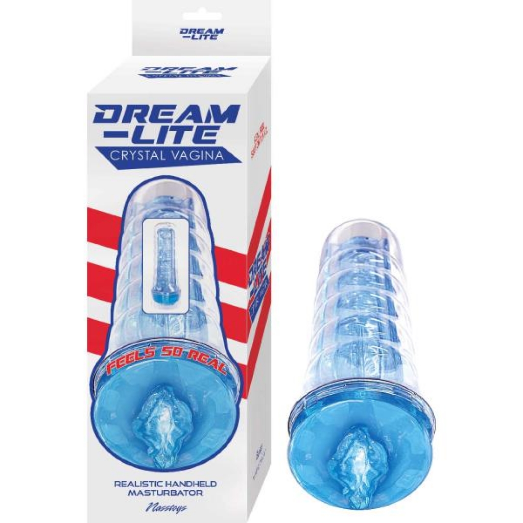 Dream-lite Crystal Vagina Masturbator Blue - Masturbation Sleeves