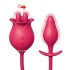 Clit-tastic Tulip Finger Massager & Plug Red - Clit Suckers & Oral Suction