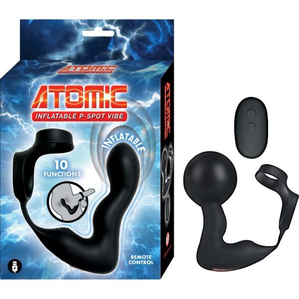 Atomic Inflatable P-spot Vibe Black - Prostate Toys