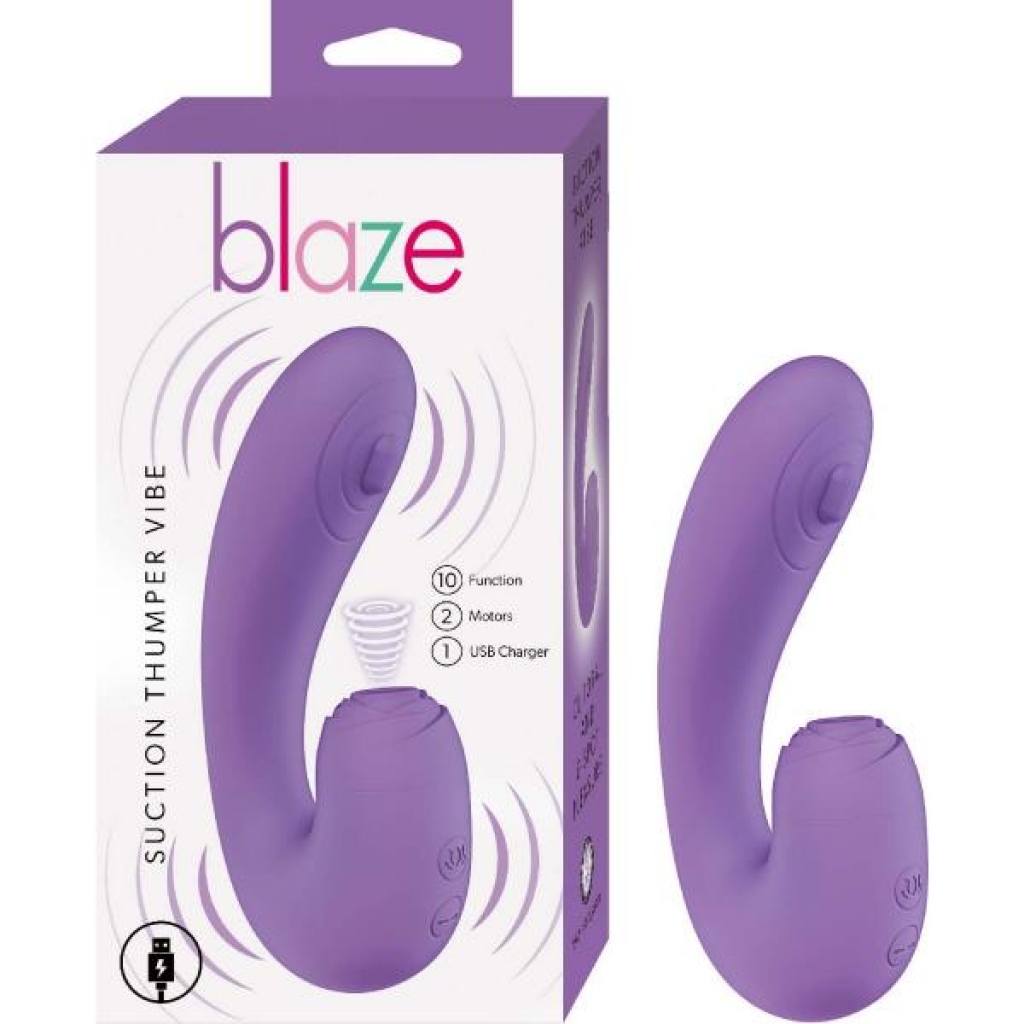 Blaze Suction Thumper Lavender - Rabbit Vibrators