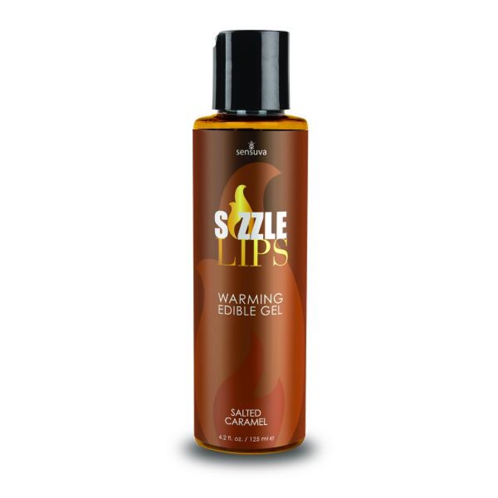 Sizzle Lips Salted Caramel Warming Gel 4.2oz - Lickable Body