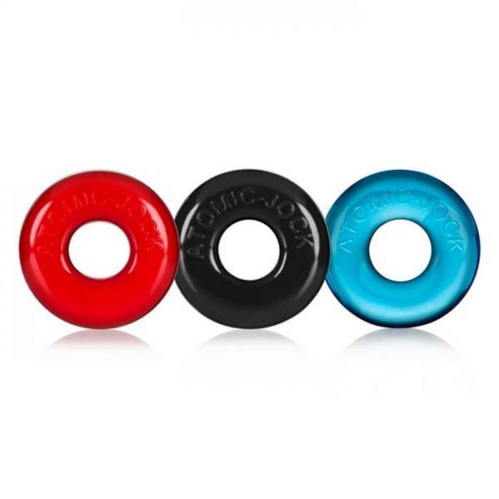 Oxballs Ringer 3 Pack Cock Rings Multi Colored - Mens Cock & Ball Gear