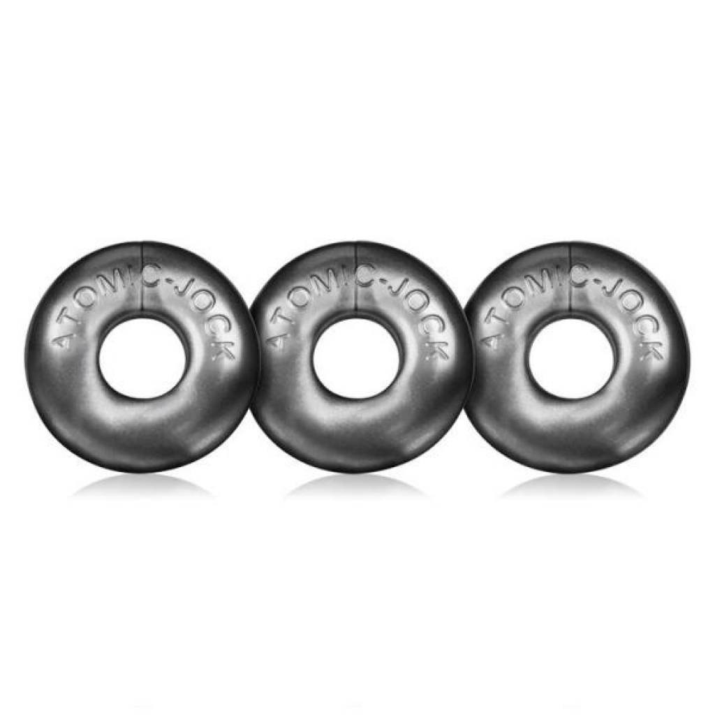 Oxballs Ringer 3 Pack Cock Ring Steel Silver - Cock Ring Trios