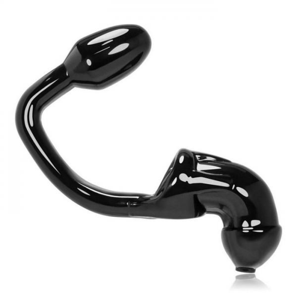 Oxballs Tailpipe Chastity Cocklock & Asslock Butt Plug Black - Chastity & Cock Cages
