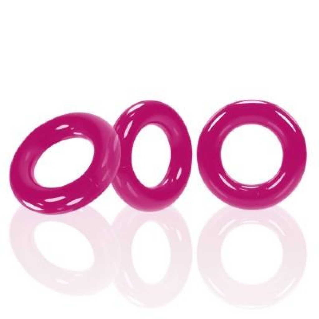 Willy Rings 3 Pk Cockrings Hot Pink (net) - Cock Ring Trios