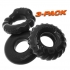 Bonemaker 3-pack C-ring Black (net) - Cock Ring Trios