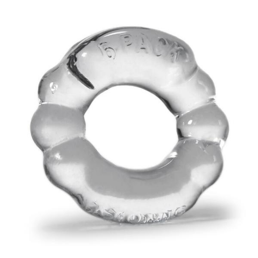 The Six Pack Cockring Clear - Couples Vibrating Penis Rings