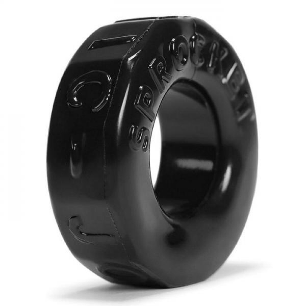 Sprocket Cock Ring Black - Couples Vibrating Penis Rings