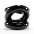 Z Balls Z-Shaped Ballstretcher Cockring Black - Couples Vibrating Penis Rings