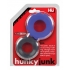 Hunkyjunk Cog 2-size C-ring Cobalt/tar (net) - Couples Vibrating Penis Rings