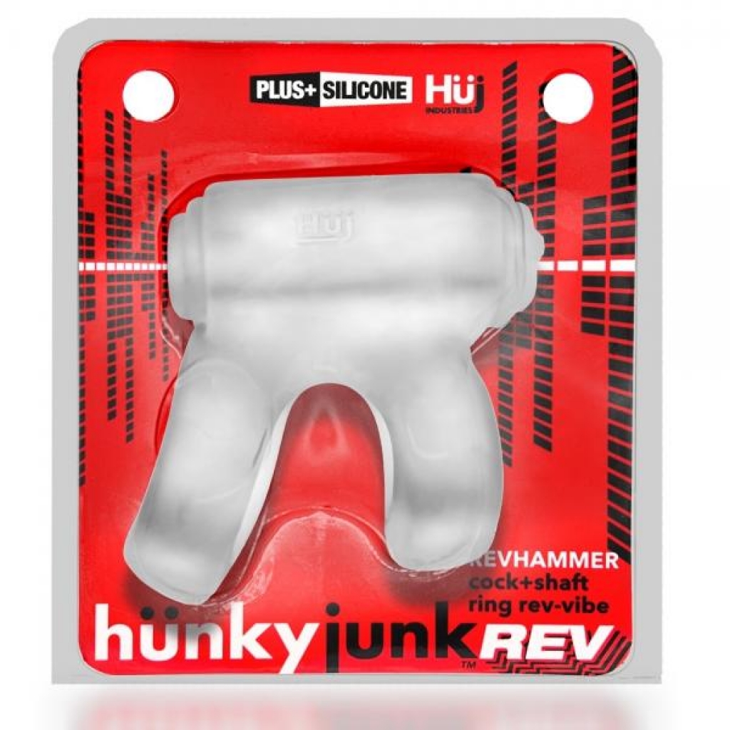 Hunkyjunk Revhammer Clear Ice (net) - Stimulating Penis Rings