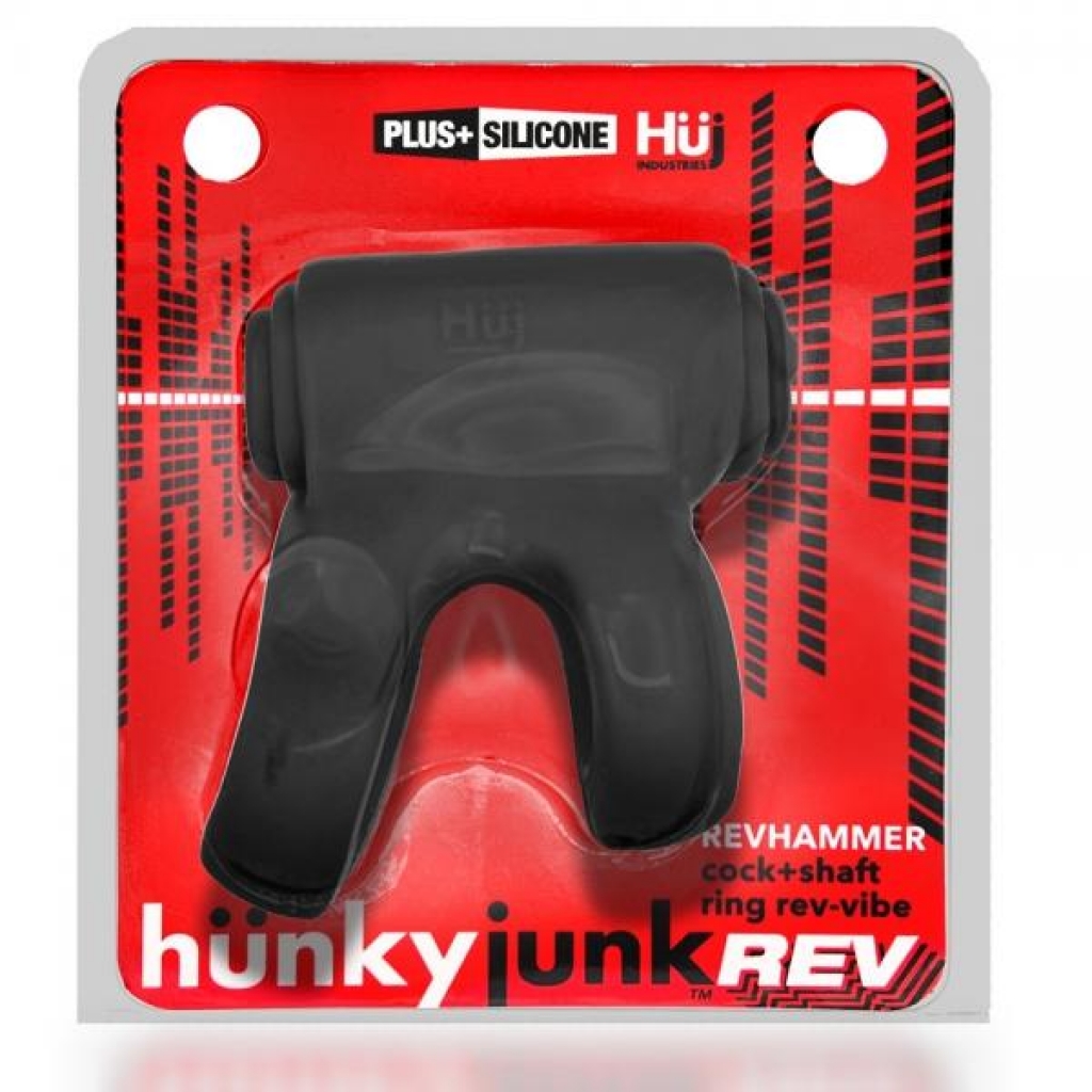 Hunkyjunk Revhammer Tar Ice (net) - Couples Vibrating Penis Rings
