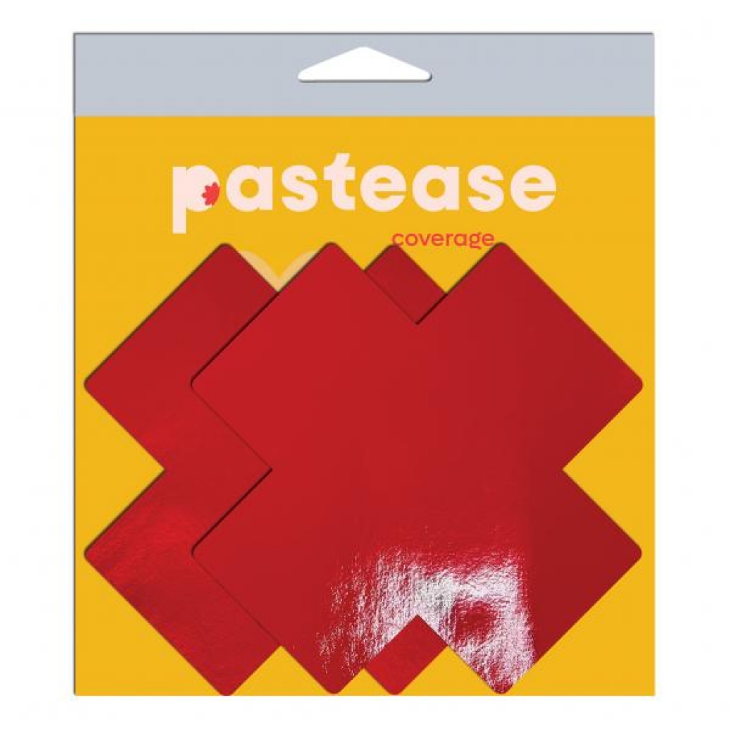 Pastease Faux Latex Red Plus X Full Coverage - Pasties, Tattoos & Accessories