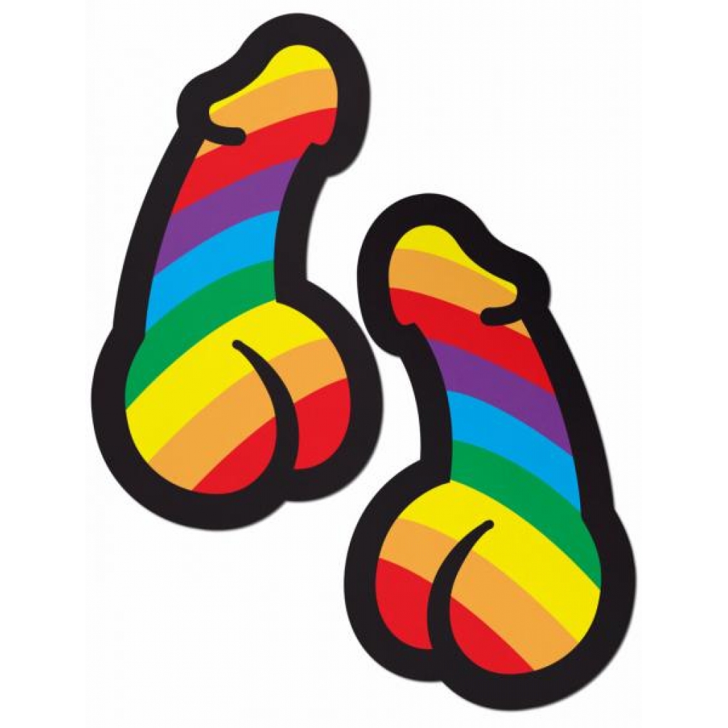 Pastease Rainbow Pride Dick Pasties - Pasties, Tattoos & Accessories