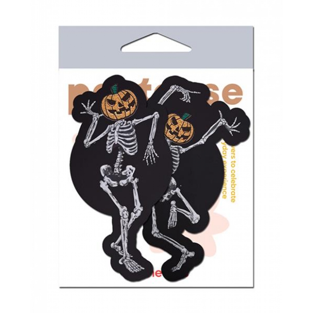 Pastease Dancing Skeletons W/ Pumpkin Heads - Pasties, Tattoos & Accessories