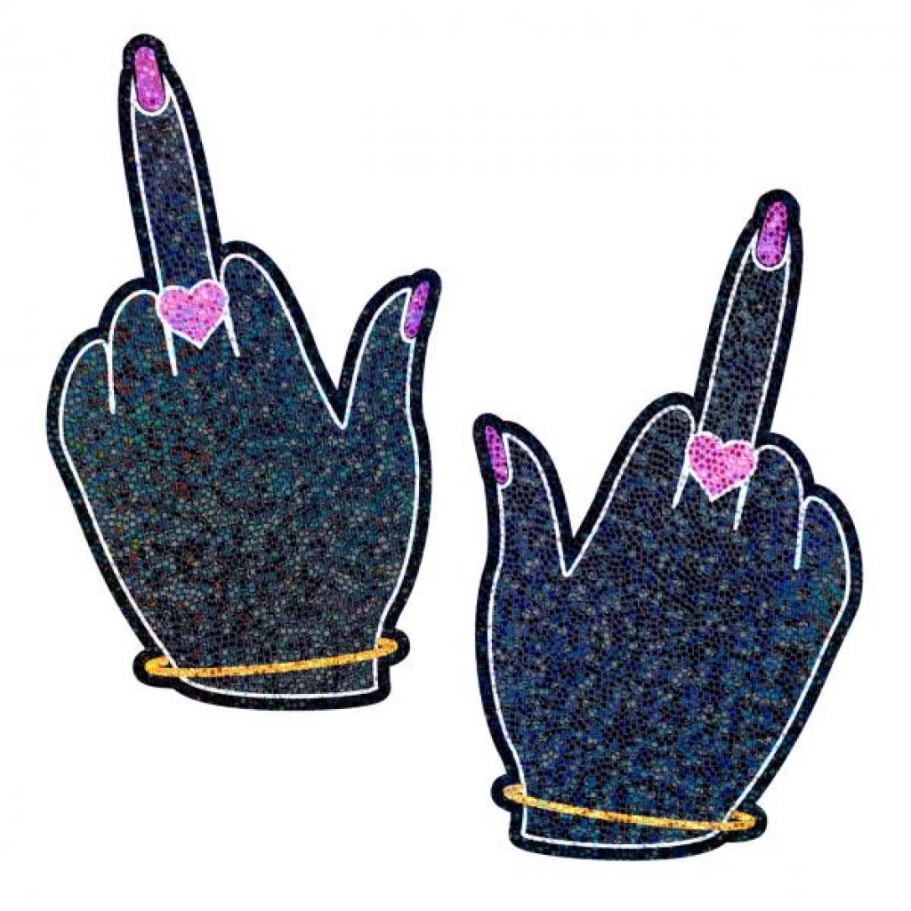 Pastease Glittering F You Lady Hands - Pasties, Tattoos & Accessories