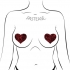 Pastease Red Glitter Heart W/ Black Lace Overlay - Pasties, Tattoos & Accessories