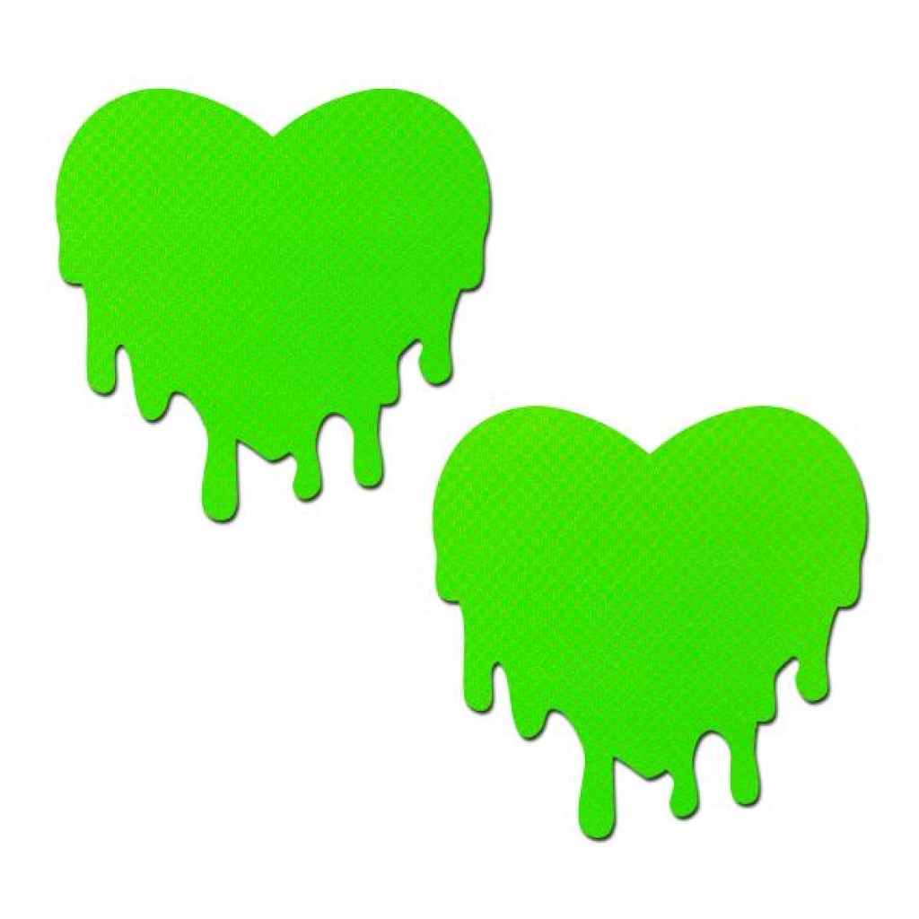Pastease Neon Green Melty Hearts - Pasties, Tattoos & Accessories