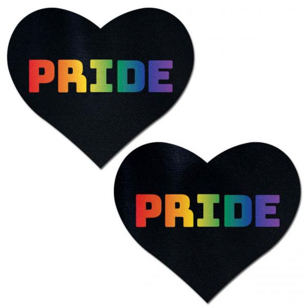 Pastease Rainbow Pride Black Hearts - Pasties, Tattoos & Accessories