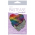 Pastease Rainbow & Silver Glitter Heart Nipple Pasties - Pasties, Tattoos & Accessories