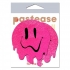 Pastease Melty Smiley Face Neon Pink Pasties - Pasties, Tattoos & Accessories