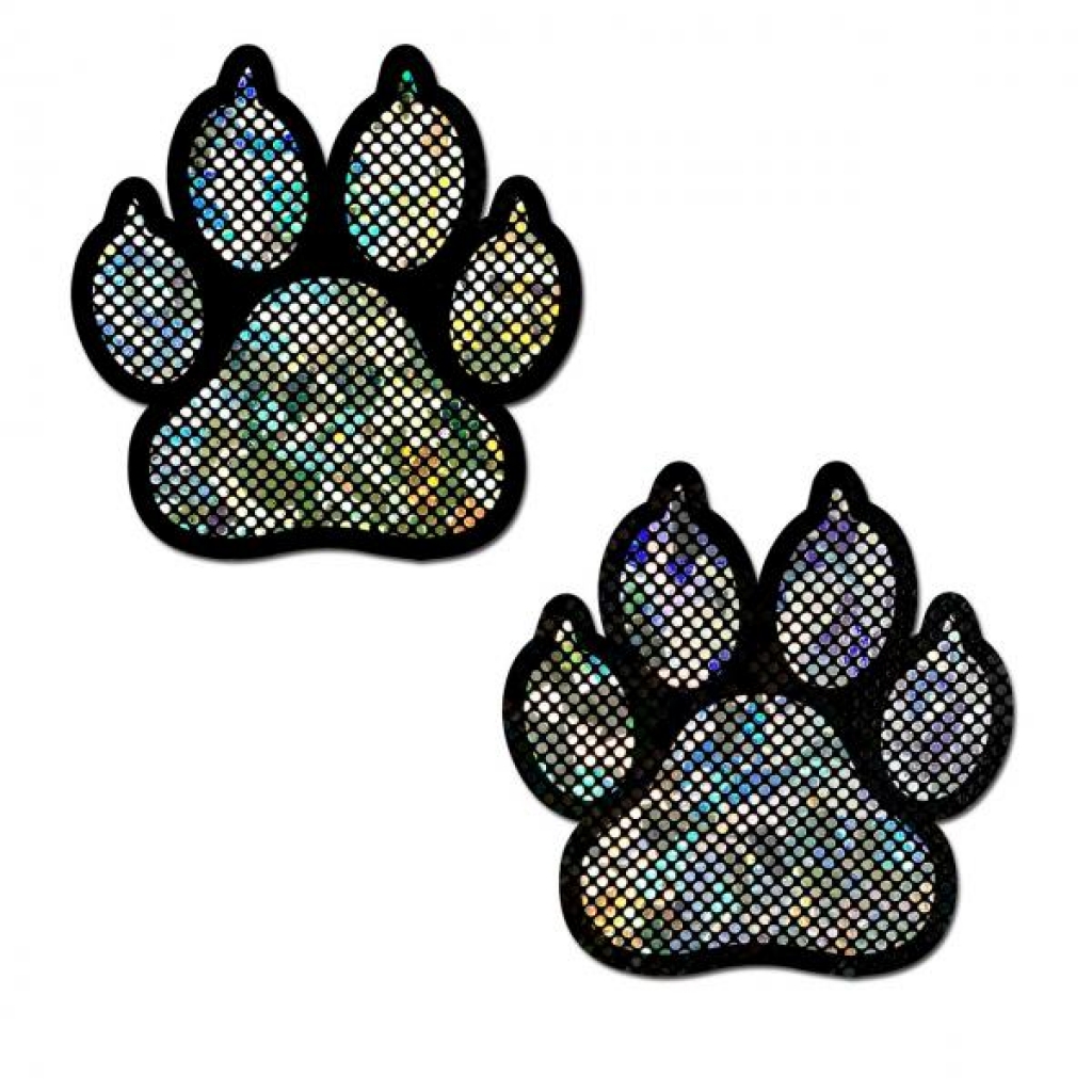 Pastease Paw Print Silver Shattered Disco Ball - Pasties, Tattoos & Accessories