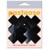 Pastease Petite Plus X Faux Latex Black Crosses - Pasties, Tattoos & Accessories