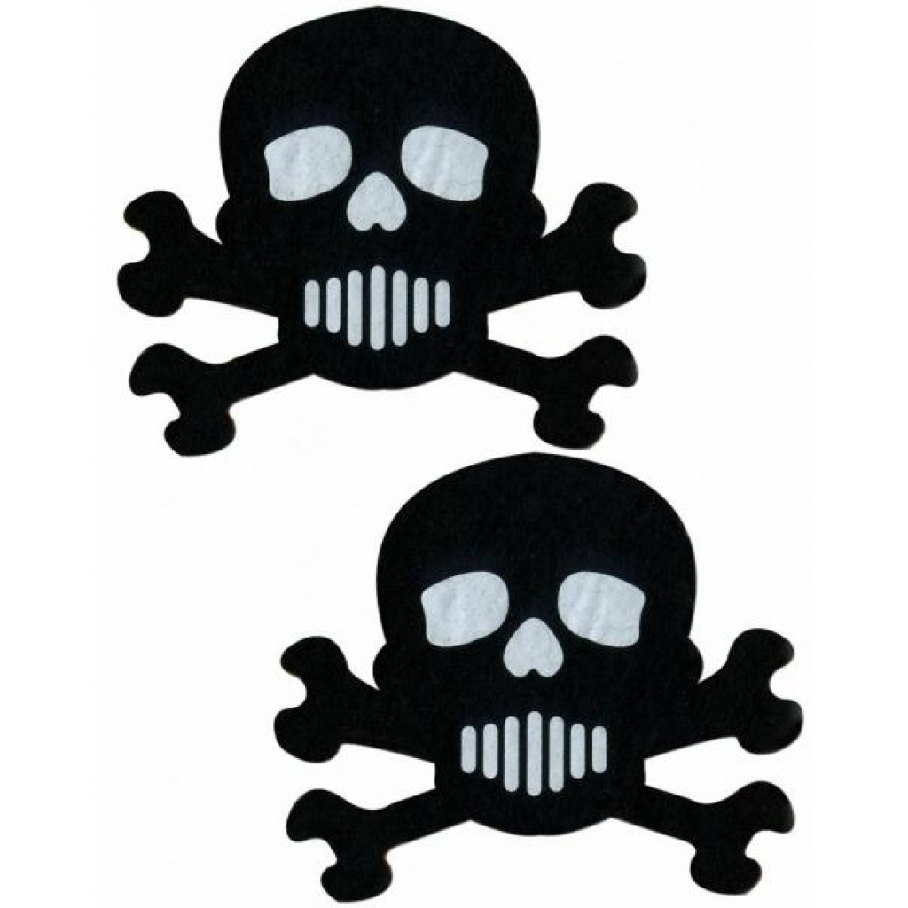 Skull Crossbones Black White Pasites O/S - Pasties, Tattoos & Accessories