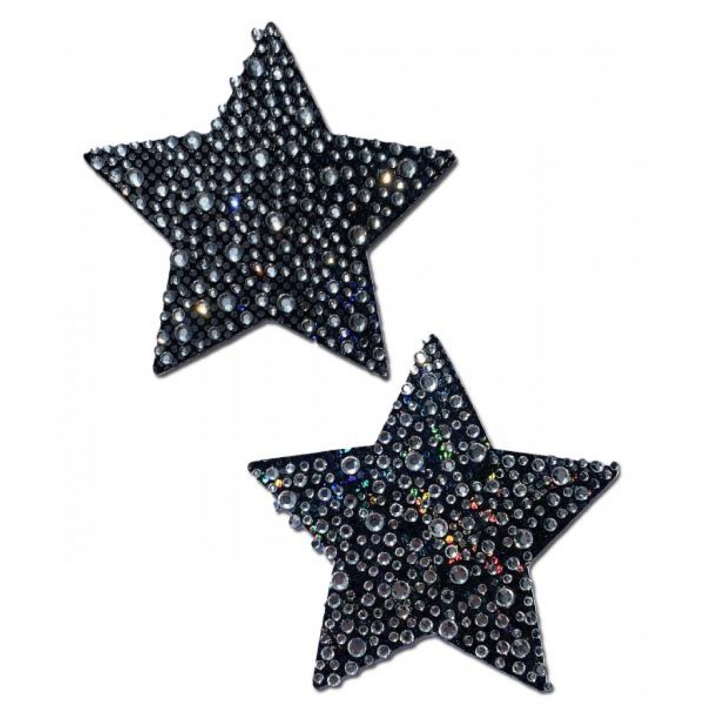 Pastease Crystal Black Stars - Pasties, Tattoos & Accessories