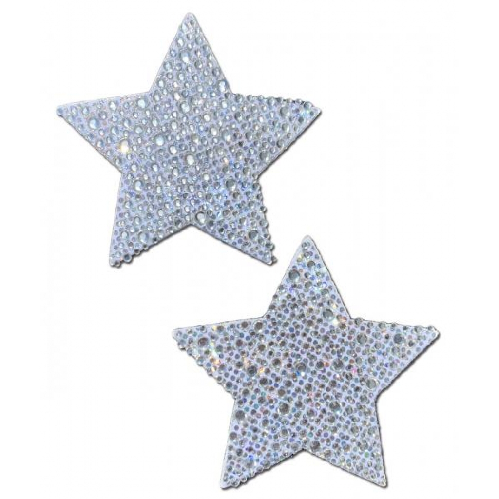 Pastease Crystal Silver Stars - Pasties, Tattoos & Accessories