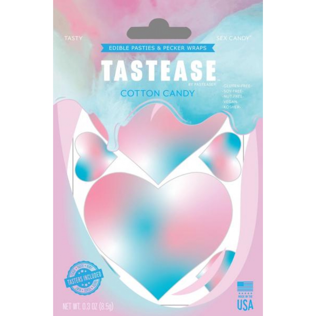 Tastease Cotton Candy Edible Nipple Pasties & Pecker Wraps - Pasties, Tattoos & Accessories