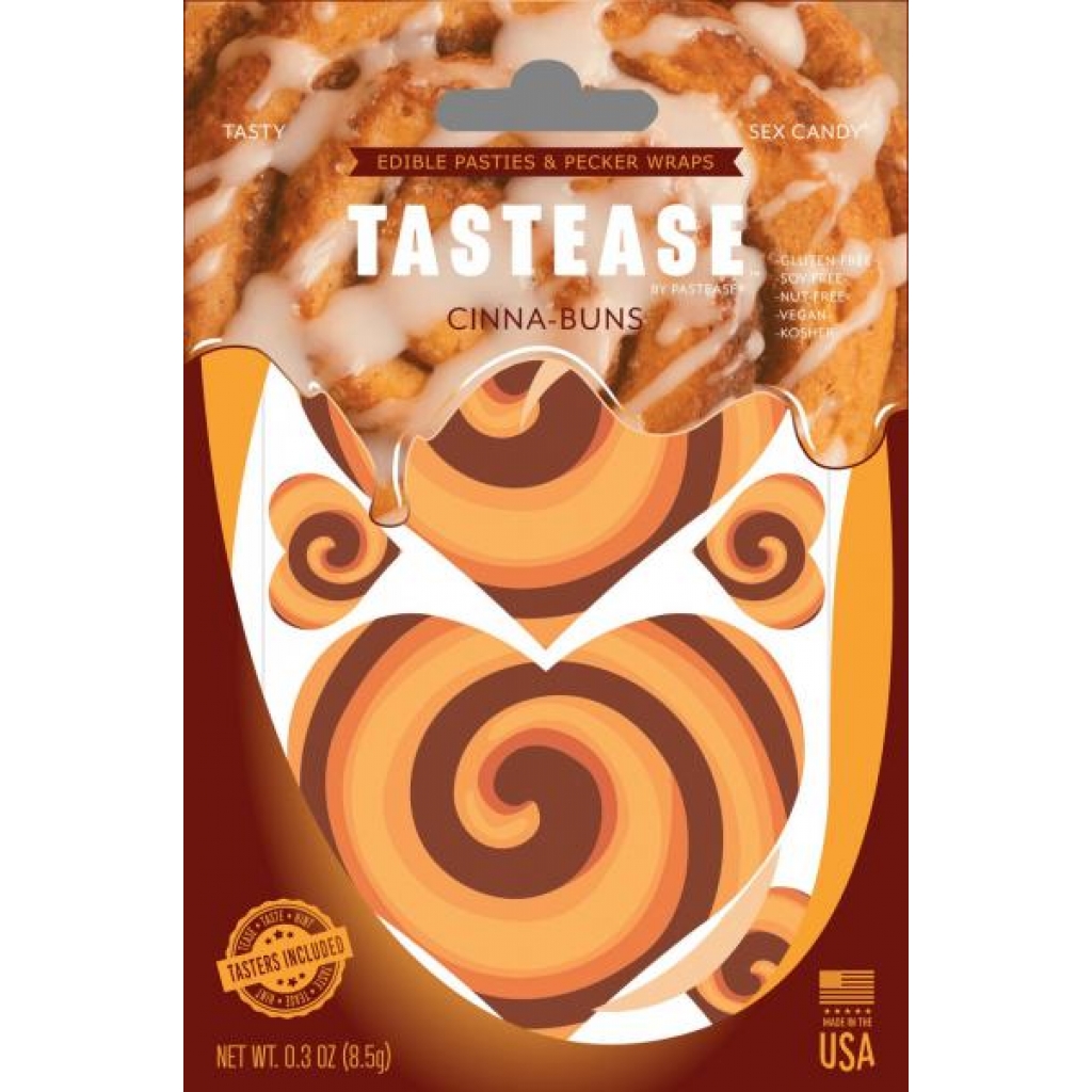 Tastease Cinna-bun Edible Nipple Pasties & Pecker Wraps - Pasties, Tattoos & Accessories