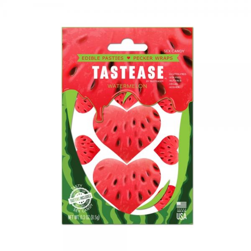 Tastease Edible Pasties & Pecker Wraps In Watermelon - Pasties, Tattoos & Accessories