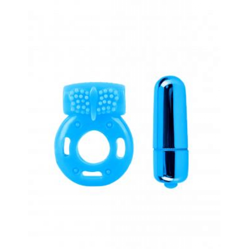 Neon Vibrating Couples Kit Blue - Kits & Sleeves