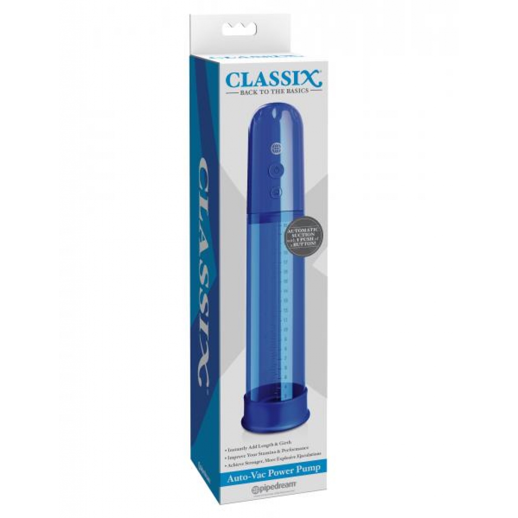 Classix Auto Vac Power Pump Blue - Penis Pumps