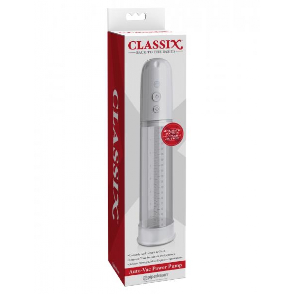 Classix Auto Vac Power Pump White - Penis Pumps