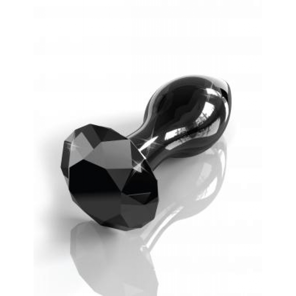 Icicles No 78 Black Glass Massager Gem End - Anal Plugs