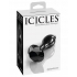 Icicles No 78 Black Glass Massager Gem End - Anal Plugs