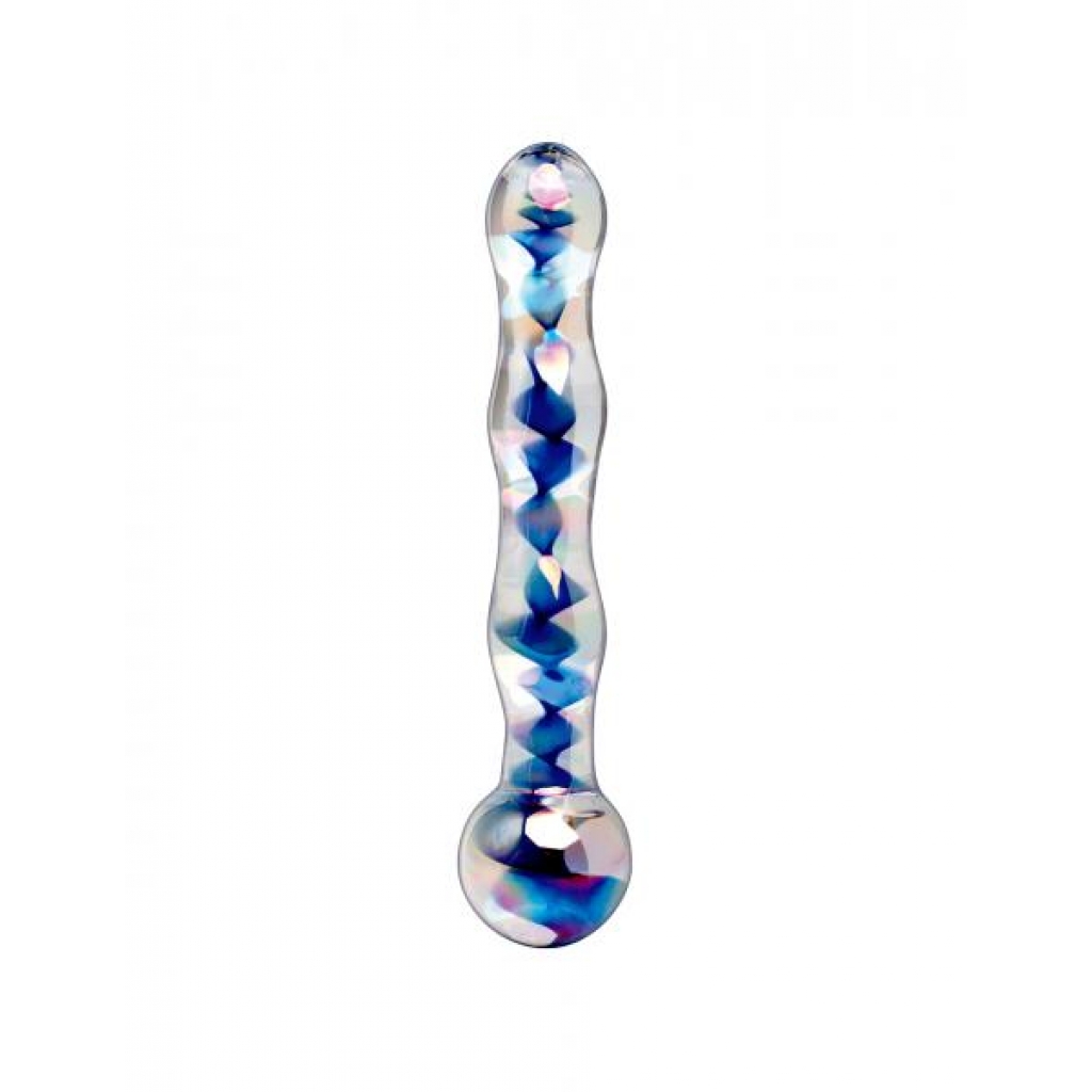 Icicles No 8 Clear Blue Glass Massager - G-Spot Dildos