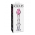 Icicles No.12 Pink Flower Glass Wand - G-Spot Dildos