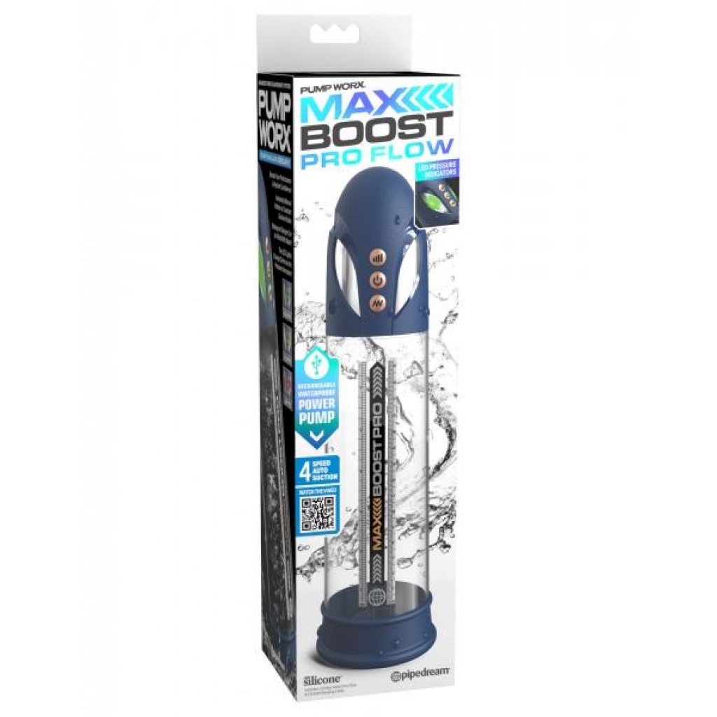 Max Boost Pro Flow Blue/clear - Penis Pumps