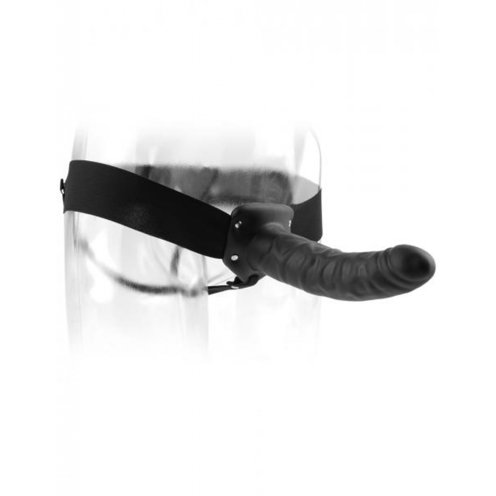 Fetish Fantasy 8 inches Hollow Strap On Black - Hollow Strap-ons