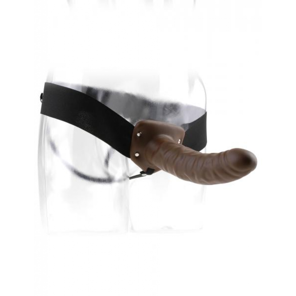 Fetish Fantasy 8 inches Hollow Strap On Brown - Hollow Strap-ons
