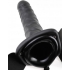 8 inches Vibrating Hollow Strap On Black - Hollow Strap-ons