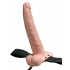 Fetish Fantasy 9 inches Hollow Rechargeable Strap On with Balls Beige - Hollow Strap-ons