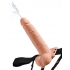 Fetish Fantasy 7.5 inches Hollow Squirting Strap On with Balls Beige - Hollow Strap-ons
