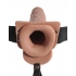 Fetish Fantasy 7.5 inches Hollow Squirting Strap On with Balls Tan - Fleshlight
